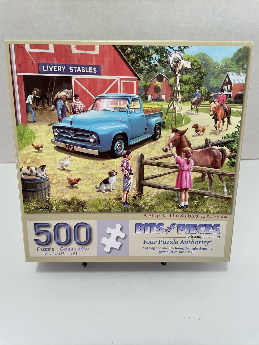 Bits and Pieces 500-Piece Puzzle - A Stop At The Stable